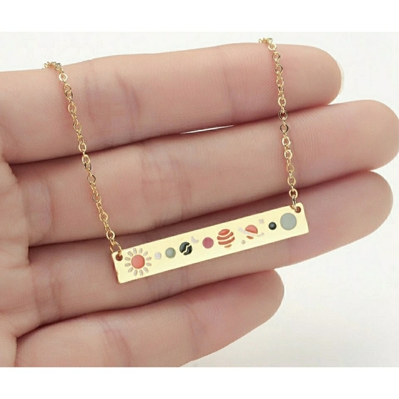 HP - Silver Solar System Planet Pendant Necklace - Picture 8 of 8